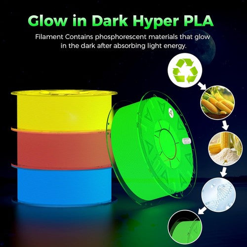 Creality Hyper PLA Luminous Filament - 1Kg Glow in the Dark