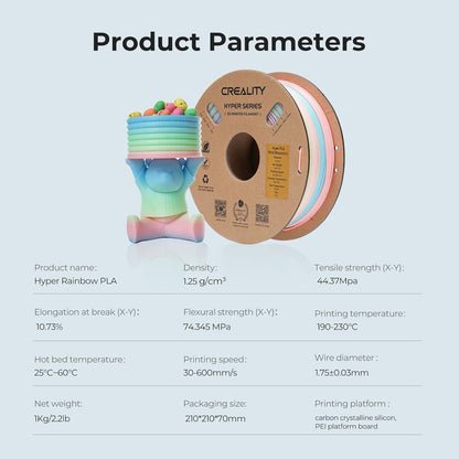 Creality Hyper Rainbow PLA 1Kg 1.75mm
