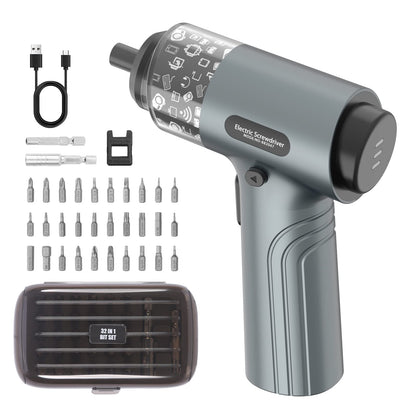 Creality Cordless Screwdriver Kit (Includes Case, Charge cable, 32 bits)