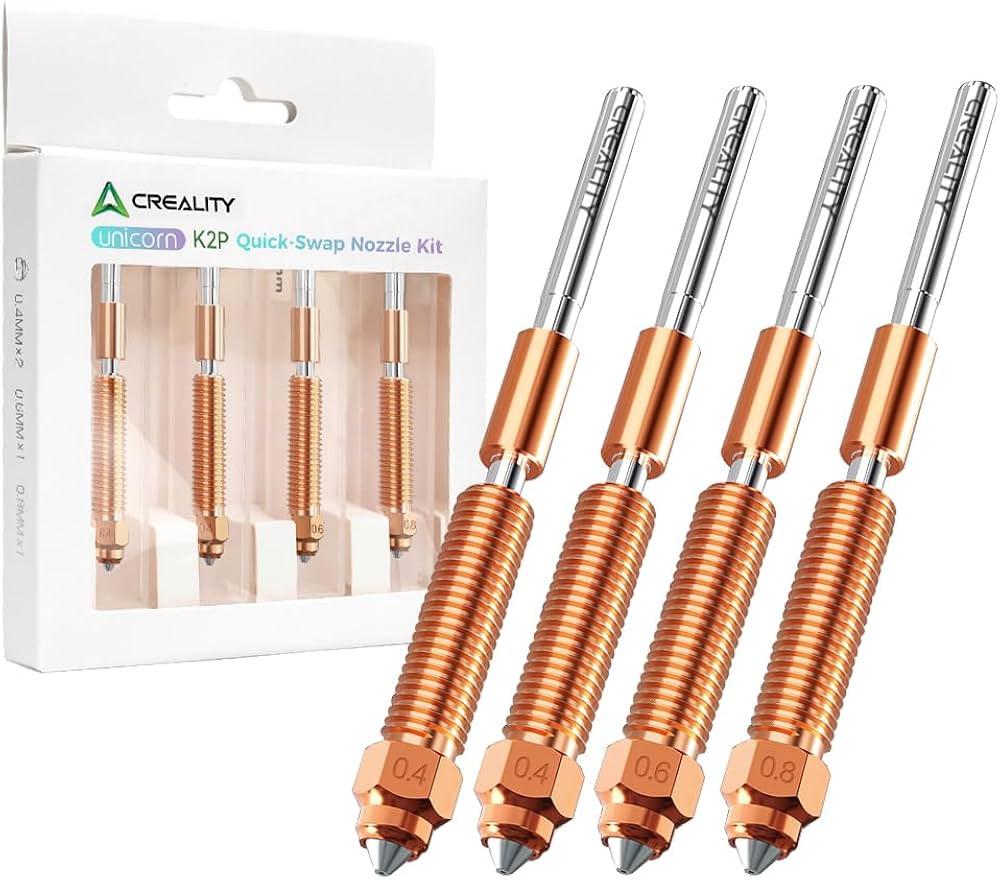 Unicorn K2Plus Quick-Swap Nozzle Kit -                                               2*0.4mm / 1*0.6mm/ 1*0.8mm