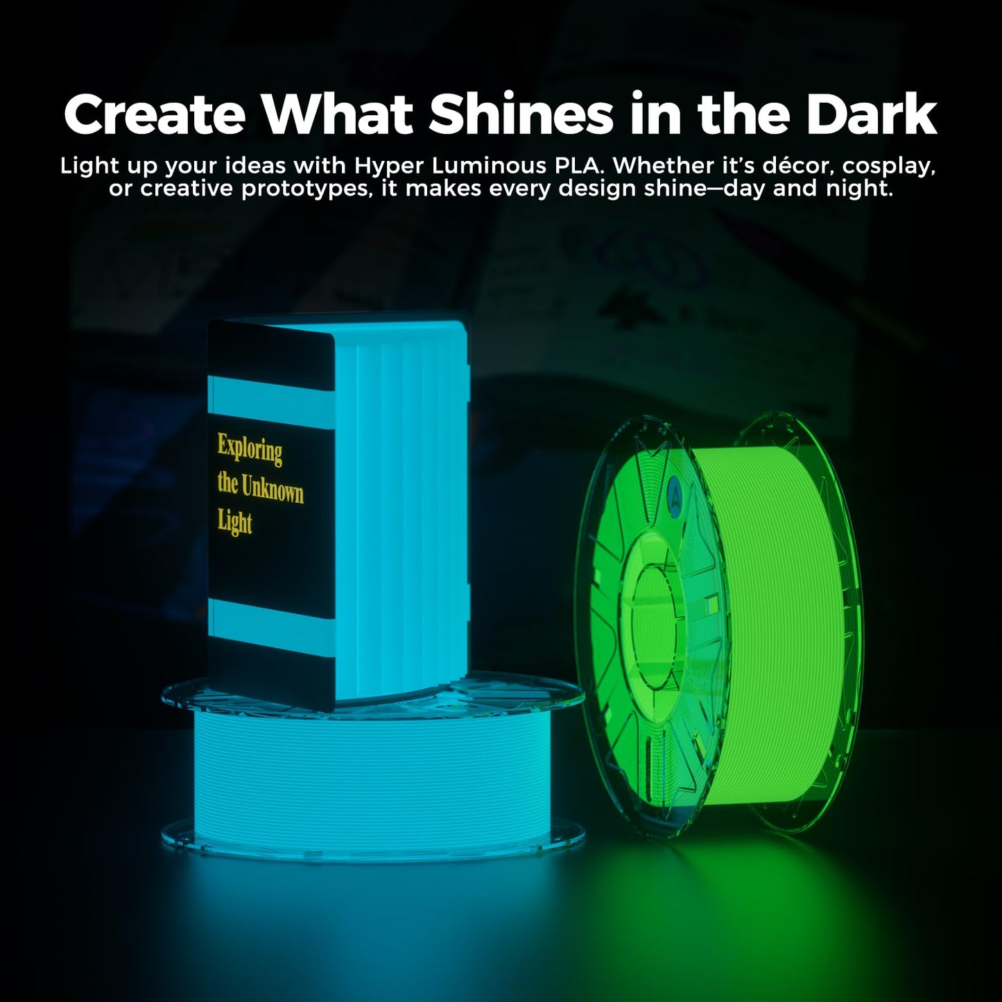 Creality Hyper PLA Luminous Filament - 1Kg Glow in the Dark