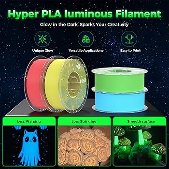 Creality Hyper PLA Luminous Filament - 1Kg Glow in the Dark
