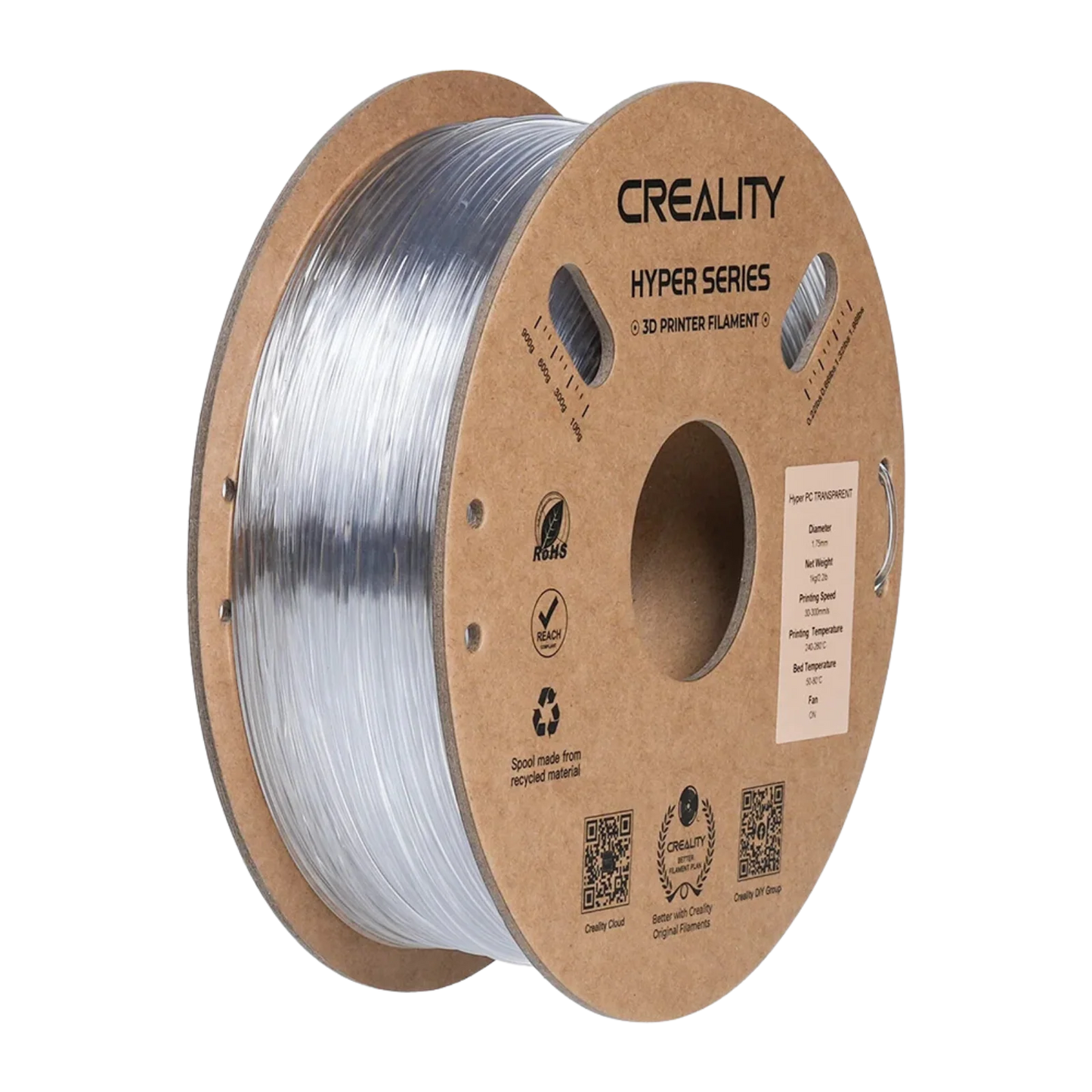Creality Hyper PC Filament Transparent, 1Kg